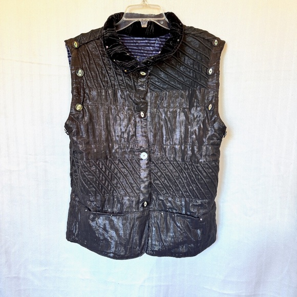 NADYA Art to Wear Reversible Velvet Silk Patchwork Vest - Picture 10 of 14